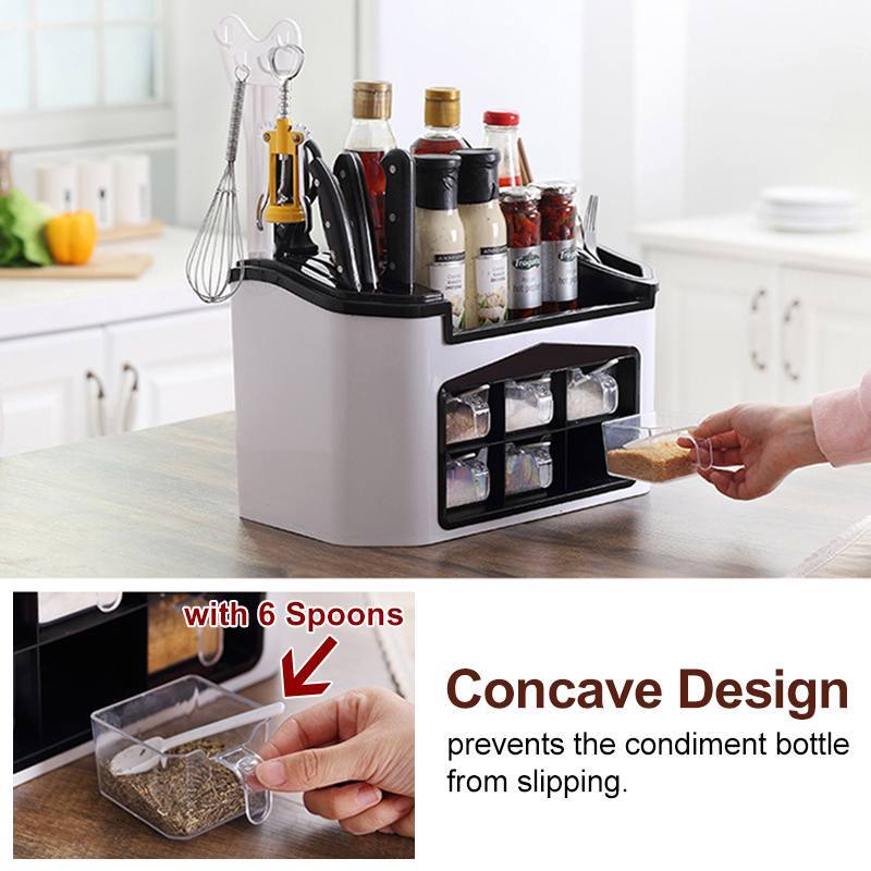 Multifunctional organize kitchen plastic shelf