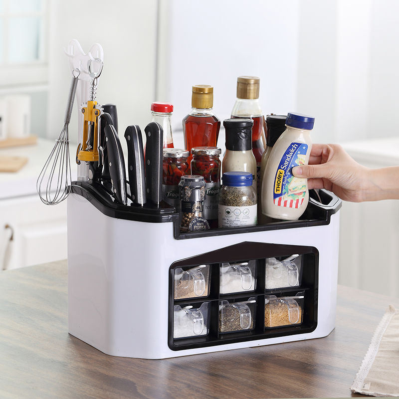 Multifunctional organize kitchen plastic shelf
