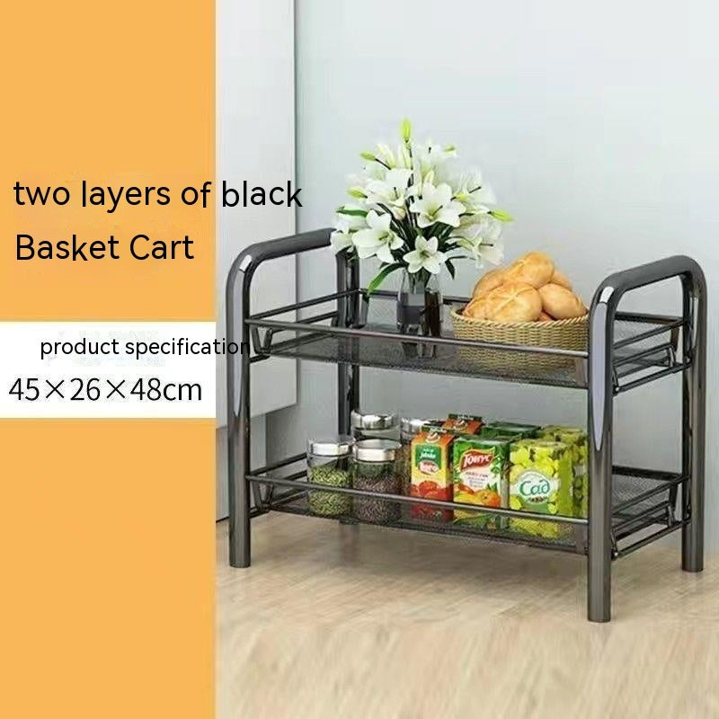Rolling Kitchen Shelf – Multi-Tier Household Storage Rack