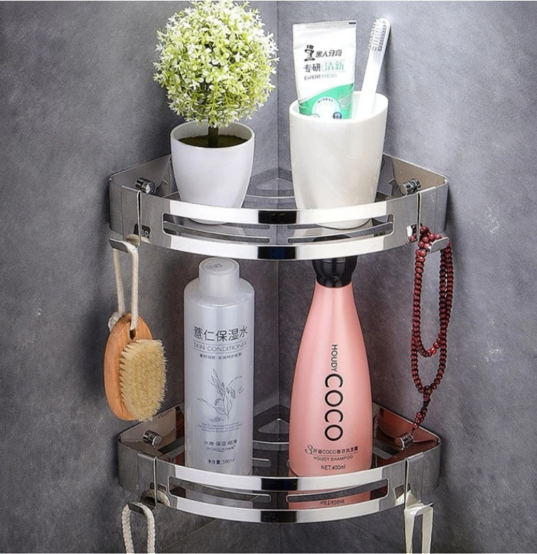 Stainless Steel Corner Shower Shelf – Sleek Bathroom Storage