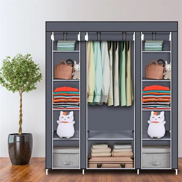 69 Portable Clothes Closet Wardrobe Storage Organizer With Non