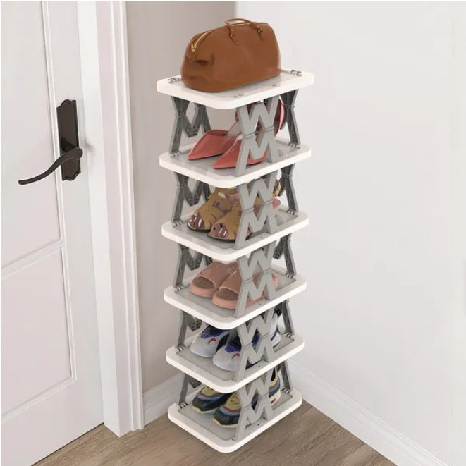Vertical Shoe Rack – 6-Tier Foldable Space Saver