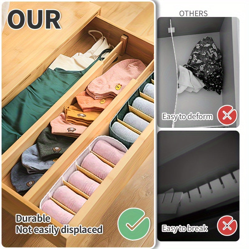 8pcs Bamboo Drawer Dividers