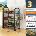 Rolling Kitchen Shelf – Multi-Tier Household Storage Rack