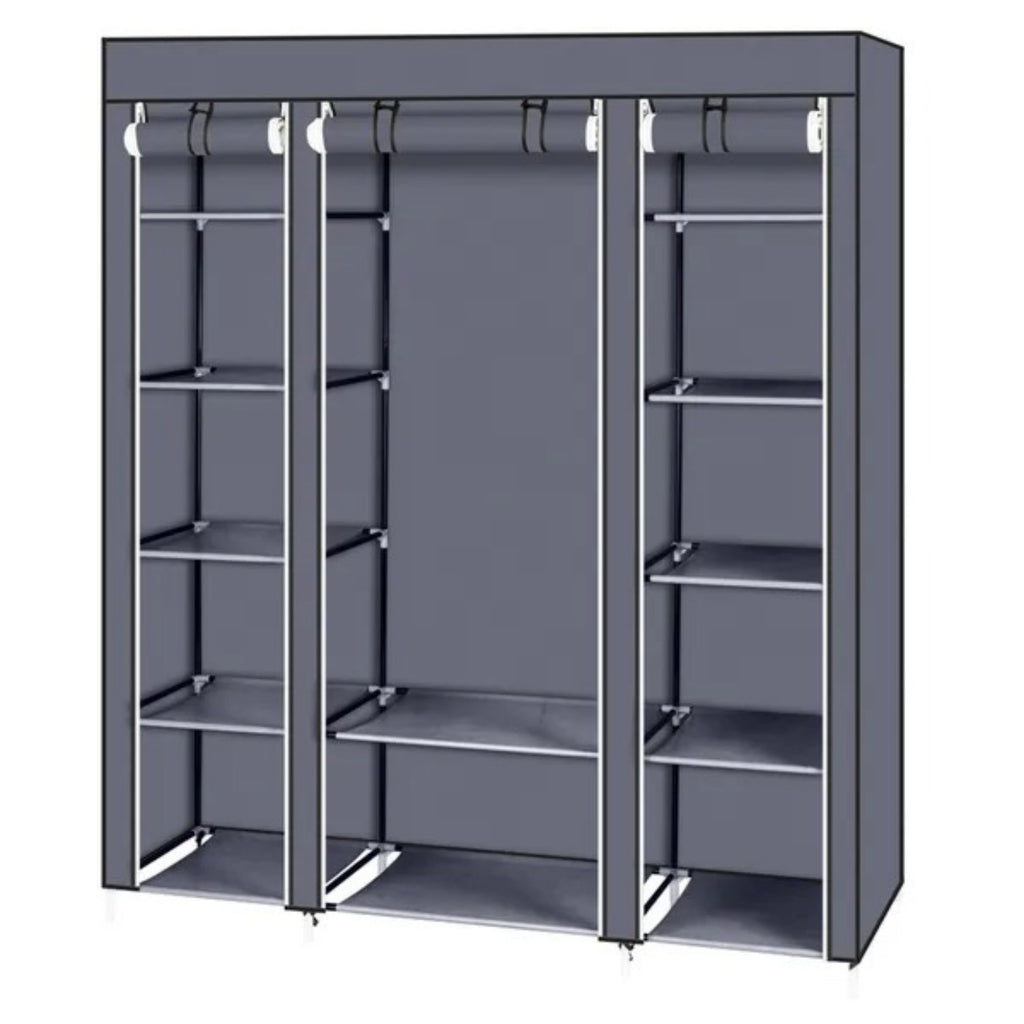 69 Portable Clothes Closet Wardrobe Storage Organizer With Non