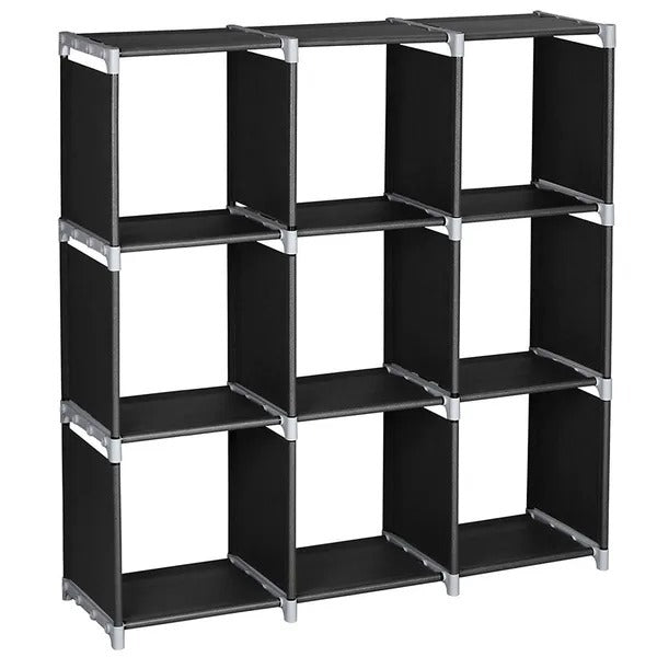 3Tier 9 Compartment Storage Cube Closet Organizer Shelf 9 Cubes Bookcase Storage