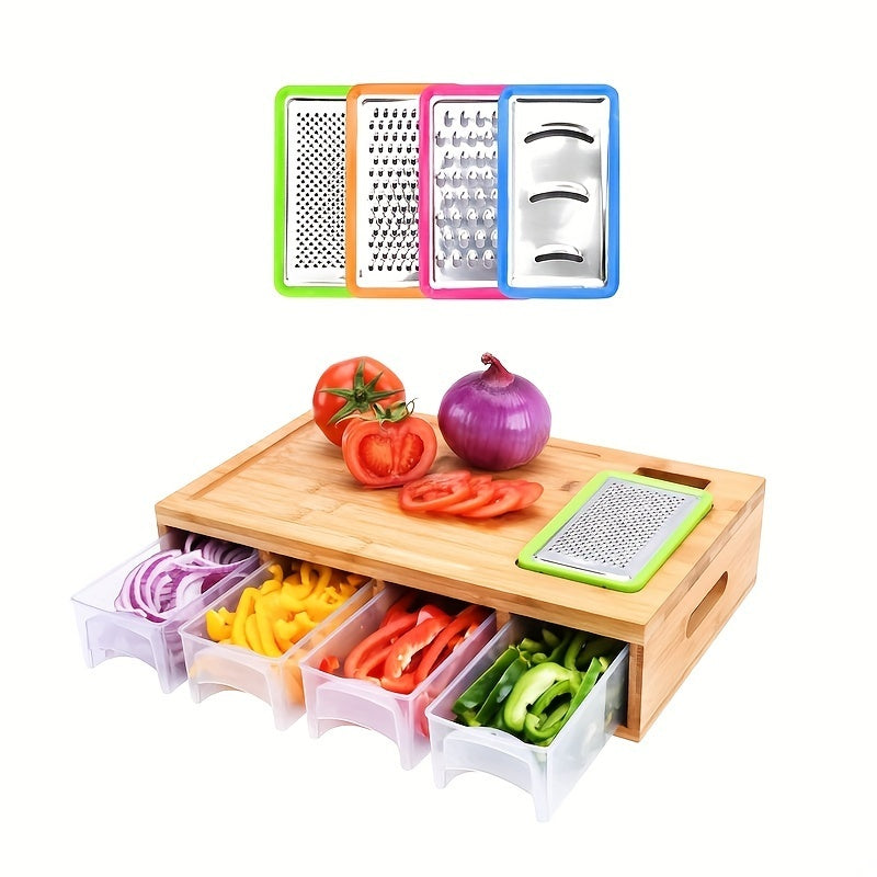 Organized Cooking Made Easy—All-in-One Bamboo Board Set