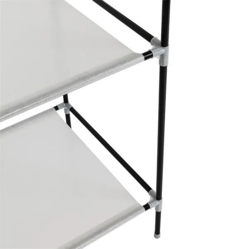 Portable Closet Wardrobe Clothes Rack Storage Organizer With Shelf Black